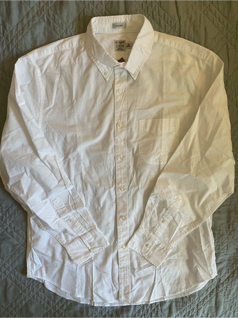 J. Crew Broken-in organic cotton oxford shirt in White Size M NWT $98 BT378 - Picture 8 of 10